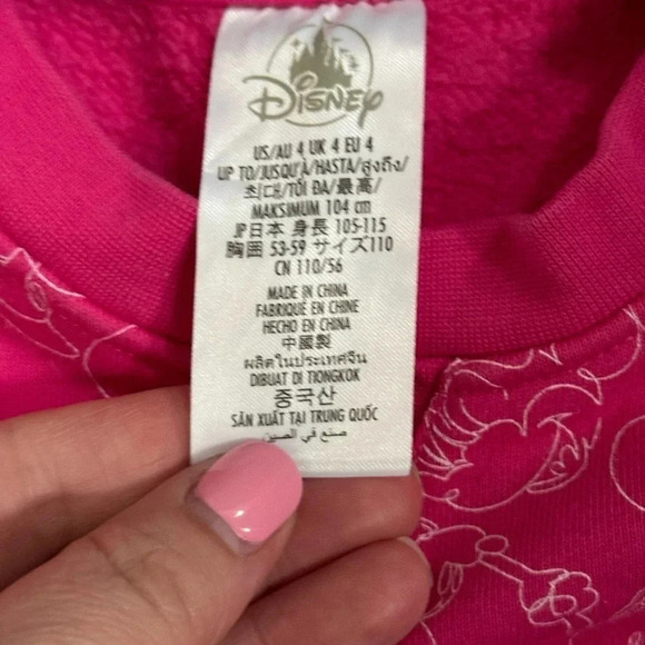 Disney Mickey and Minnie Mouse Cropped Pullover Sweatshirt - Picture 3 of 6